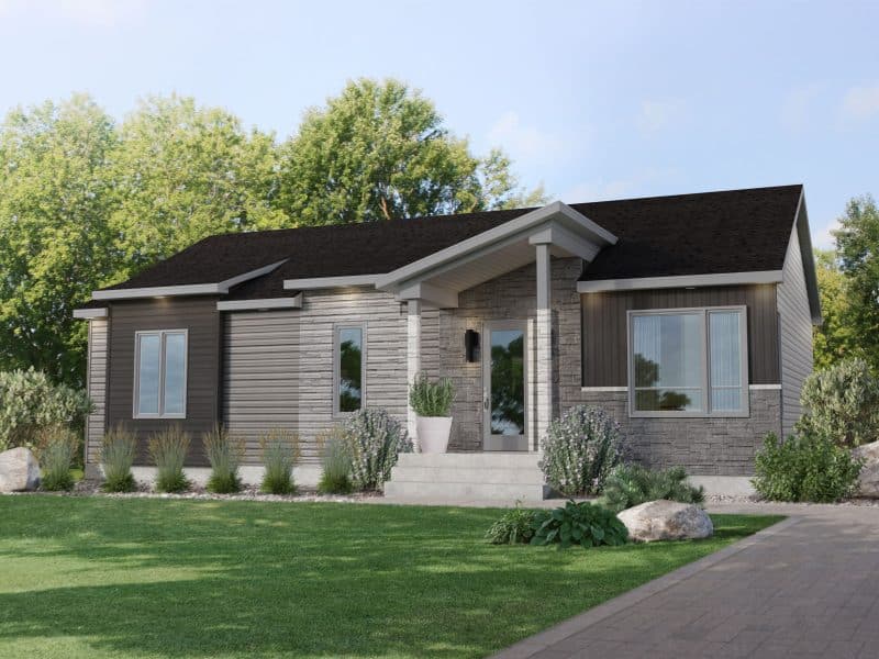 Modèle Kapaz, une maison de plain-pied de style contemporain. Vue de l'extérieur